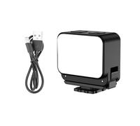 Lampe vidéo LED FastCharge 600 mAh 150 lux à intensité variable 8700 K pour caméra d'action en plein air