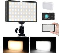 Lampe Vidéo LED,ML8 LED Eclairage Video Portable 187g pour Appareil Photo avec Diffuseur 2500K-9000K,Panneau de Caméra CRI 98+