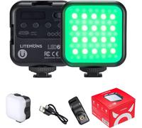 Lampe Vidéo Litemons Led6R Rgb De Poche Led Bicolore, 3200 K-6500 K, Irc 95, 13 Effets De Lumière, Mode Hsi, Rechargeable Pour Les Enregistrements, Le Streaming En Direct, Le Micro[HDM5235244]