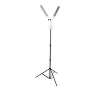 Lampe Vidéo Pliable à Double LED, Trépied à Lumière LED à intensité Variable, Lumière pour Selfie avec 3 Modes D'éclairage 3200K à 5600K, Trépied de Support de Téléphone, Lampe