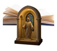Lampe Vierge Marie, Lampe Statue LED, Veilleuse Dévotionnelle pour Chambre Salon Bibliothèque Coin Lecture Bureau Étagère
