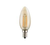Lampe vintage E14 Lampe à incandescence LED rétro, verre ambré, 4 watt 350 lumen 2200 Kelvin blanc chaud, DxH 3,5x10 cm