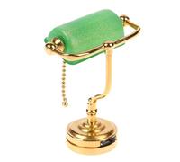 Lampe vintage verte facteur pour maisons de poupée échelle 1/12 miniature LED lumière maisons de poupée accessoires d'affichage et décoration miniature lampe de table