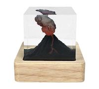 Lampe Volcan - Veilleuse Volcan En Éruption Alimentée Par USB, Veilleuse Coulée De Lave En Résine | Lampe De Table Pour Chambre À Coucher, Chambre D'enfant, Salon