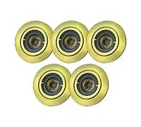 Lampenlux Lot de 5 spots LED encastrables orientables ultra plats à intensité variable Blanc chaud 2700 K IP20 (doré brillant, blanc)
