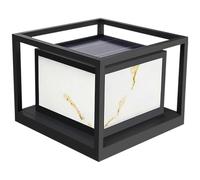 Lampependue D'Extérieur Solaire Carrée En Imitation Marbre, de Terrasse Ip54, Lot de 1,Frontale Moderne Pour Pilier de Cour, E26/27, Pour Décoration Extérieure de Jardin, Terrasse, Patio/25 Cm/A
