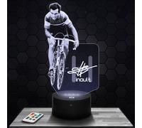 Lampephoto.fr - Lampe 3D B. Hinault Cyclisme Décoration Vélo Cycliste, Idée Cadeau Homme Femme, Objet Bernard H Cyclisme Veilleuse LED Adulte Déco Chambre, Idee Cadeau Noel Homme Femme Original