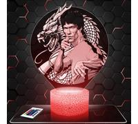 Lampephoto.fr - Lampe 3D B. Lee Décoration Collection Acteur Chinois Américain, Idée Cadeau Homme Femme, Objet B. Lee Veilleuse Adulte, Décoration Chambre, Idee Cadeau Noel Homme Femme Original