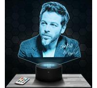 Lampephoto.fr - Lampe 3D C. Maé Idée Cadeau Fan Chanson Française, Veilleuse Tactile Led Illusion, Effet Hologramme 3D, Idée Cadeau Noël Anniversaire Homme et Femme