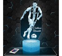 Lampephoto.fr - Lampe 3D C. Ronaldo Joueur de Foot, Sport, Idée Cadeau Fan de Foot, Veilleuse Tactile Led Illusion, Effet Hologramme 3D, Cadeau Noël Anniversaire Garçon Fille TOP