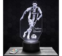 Lampephoto.fr - Lampe 3D C. Ronaldo Joueur de Foot, Sport, Idée Cadeau Fan de Foot, Veilleuse Tactile Led Illusion, Effet Hologramme 3D, Cadeau Noël Anniversaire Garçon Fille TOP