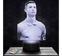 Lampephoto.fr - Lampe 3D C. Ronaldo Portugal Joueur de Foot, Sport, Idée Cadeau Fan de Foot, Veilleuse Tactile Led Illusion, Effet Hologramme 3D, Cadeau Noël Anniversaire Garçon Fille TOP
