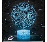 Lampephoto.fr - Lampe 3D Caducée Asclépios Medecine, Grèce Antique, Idée Cadeau Mythologie, Veilleuse Tactile Led, Effet Hologramme 3D, Idée Cadeau Noël Anniversaire Garçon et Fille, Déco Chambre