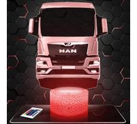 Lampephoto.fr - Lampe 3D Camion M Décoration Routier Semi-Remorque, Idée Cadeau Routier, Veilleuse Tactile Led, Effet Hologramme 3D, Idée Cadeau Noël Anniversaire Garçon et Fille, Déco Chambre TOP
