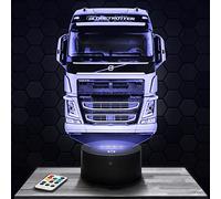 Lampephoto.fr - Lampe 3D Camion Routier Truck Volv. Idée Cadeau Routier, Veilleuse Tactile Led, Effet Hologramme 3D, Idée Cadeau Noël Anniversaire Garçon et Fille, Déco Chambre Adulte Enfant TOP