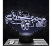 Lampephoto.fr - Lampe 3D Cater ham Seven Automobile Voiture Anglaise, Veilleuse Tactile Led, Effet Hologramme 3D, Idée Cadeau Noël Anniversaire Homme, Objet décoration chambre