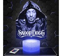 Lampephoto.fr - Lampe 3D Chanteur Snoop D. Idée Cadeau Fan de Rap, Veilleuse Tactile Led Illusion, Effet Hologramme 3D, Idée Cadeau Noël Anniversaire Garçon et Fille, Déco Chambre Enfant et Adulte