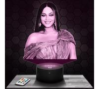 Lampephoto.fr - Lampe 3D Chanteuse Beyonce, Idée Cadeau Fan Musique, Veilleuse Tactile Led Illusion, Effet Hologramme 3D, Idée Cadeau Noël Anniversaire Garçon et Fille TOP