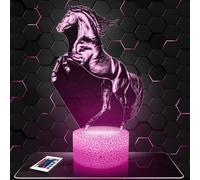 Lampephoto.fr - Lampe 3D Cheval debout, Décoration Collection Animal, Équitation, Idée Cadeau Homme Femme, Objet Cheval debout, Veilleuse Adulte, Déco Chambre, Idee Cadeau Homme Femme Original, TOP