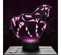 Lampephoto.fr - Lampe 3D Cheval Géométrique, Veilleuse Tactile Led Illusion, Effet Hologramme 3D, Idée Cadeau Noël Anniversaire Garçon et Fille,Chambre d'Enfant ou Adulte TOP