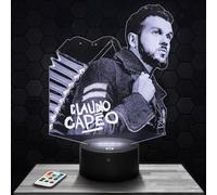 Lampephoto.fr - Lampe 3D Claudio Capéo Idée Cadeau Fan Chanson Française, Veilleuse Tactile Led Illusion, Claudio Capeo, Effet Hologramme 3D, Idée Cadeau Noël Anniversaire Homme et Femme