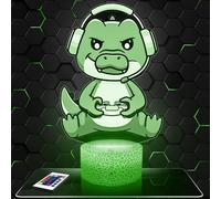Lampephoto.fr - Lampe 3D Crocodile Gamer Deco Chambre Garçon, Lampe 3D Crocodile, Gamer, Objet Gaming, Gamer, Jeux Video, Idée Cadeau Décoration LED Veilleuse Deco Bureau, Idée Cadeau Ado Original