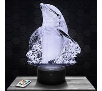 Lampephoto.fr - Lampe 3D Dauphin debout Décoration Animal Marin Reptile, Idée Cadeau Homme Femme Objet Dauphin debout Veilleuse Adulte Déco Chambre, Idee Cadeau Noel Homme Femme Original, TOP