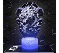Lampephoto.fr - Lampe 3D Dragon Japonais, Décoration Japon Asie, Veilleuse Tactile Led Illusion, Effet Hologramme 3D, Idée Cadeau Noël Anniversaire Garçon et Fille, Décoration Chambre TOP