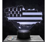 Lampephoto.fr - Lampe 3D Drapeau Bretagne Deco Chambre Garçon Fille, Lampe 3D Drapeaux Bretagne, Objet Breton, Idée Cadeau Décoration LED Veilleuse deco Bureau, Idée Cadeau Noel Original