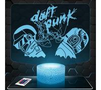 Lampephoto.fr - Lampe 3D Duo Chanteurs D. Punk Idée Cadeau Musique, Veilleuse Tactile Led Illusion, Effet Hologramme 3D, Idée Cadeau Noël Anniversaire Garçon et Fille, Déco Chambre TOP