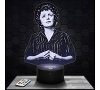 Lampephoto.fr - Lampe 3D E. Piaf Décoration Chanteuse Variété Chanson Française, Idée Cadeau Homme Femme, Objet E. Piaf Veilleuse Adulte Déco Chambre, Idee Cadeau Noel Homme Femme Original