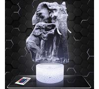 Lampephoto.fr - Lampe 3D Eléphanteau Décoration Bebe Elephant Animal Sauvage Afrique, Idée Cadeau Homme Femme, Objet Eléphanteau Veilleuse Adulte Déco Chambre, Idee Cadeau Homme Femme Original, TOP
