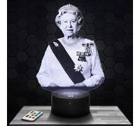 Lampephoto.fr - Lampe 3D Elizabeth Reine d'Angleterre, Déco Grande Bretagne Royaume Uni, Idée Cadeau Homme Femme, Objet Elizabeth Reine, Veilleuse Adulte Déco Chambre, Idee Cadeau Femme Original