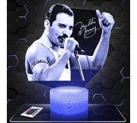 Lampephoto.fr - Lampe 3D F. Mercury Idée Cadeau Fan de Queen, Veilleuse Tactile Led Illusion, Effet Hologramme 3D, Idée Cadeau Noël Anniversaire Garçon et Fille TOP