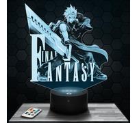 Lampephoto.fr - Lampe 3D Final F Deco Chambre Garçon Fille, Lampe 3D Final F Objet Gaming Gamer Jeux Video Idée Cadeau Déco Lampe LED Veilleuse Deco Bureau, Idée Cadeau Adolescent Original, TOP