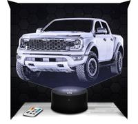 Lampephoto.fr - Lampe 3D For d Ranger Rapt or Voiture Véhicule, Veilleuse Automobile Voiture Tactile Led, Veilleuse Effet Hologramme 3D, Idée Cadeau Noël Anniversaire Homme, Objet décoration chambre
