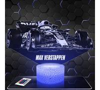 Lampephoto.fr - Lampe 3D Formule 1 M. Verstappen pilote F1, idée cadeau fan F1, Veilleuse Tactile Led Illusion, Effet Hologramme 3D, Idée Cadeau Noël Anniversaire Garçon et Fille TOP