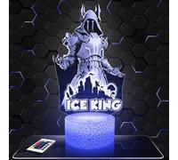 Lampephoto.fr - Lampe 3D Fort nite The Ice King, Jeux Vidéo, Cadeau Geek Homme, Gamer, Veilleuse Tactile Led Illusion, Effet Hologramme 3D, Idée Cadeau Noël Anniversaire Garçon et Fille TOP