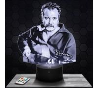 Lampephoto.fr - Lampe 3D G. Brassens Poète, Veilleuse Tactile Led, Effet Hologramme 3D, Idée Cadeau Noël Anniversaire Homme Femme, Objet décoration chambre