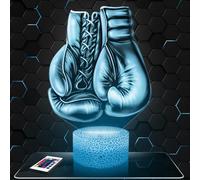 Lampephoto.fr - Lampe 3D Gants de Boxe Décoration Thai Française Anglaise, Idée Cadeau Homme Femme, Objet Gants de Boxe Veilleuse Adulte Déco Chambre, Idee Cadeau Noel Homme Femme Original, TOP