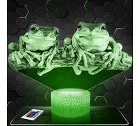 Lampephoto.fr - Lampe 3D Grenouille Couple Décoration Animal Crapaud, Idée Cadeau Homme Femme Objet Grenouille Couple Veilleuse Adulte Déco Chambre, Idee Cadeau Noel Homme Femme Original