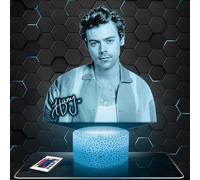 Lampephoto.fr - Lampe 3D H. Styles Décoration Collection Chanteur Pop Britannique, Idée Cadeau Homme Femme, Objet H. Styles Veilleuse LED, Déco Chambre, Idee Cadeau Noel Homme Femme Original, TOP