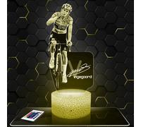 Lampephoto.fr - Lampe 3D J. Vingegaard Cyclisme Décoration Vélo Cycliste, Idée Cadeau Homme Femme, Objet Jonas V Cyclisme Veilleuse LED Adulte Déco Chambre, Idee Cadeau Noel Homme Femme Original