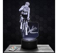 Lampephoto.fr - Lampe 3D J. Vingegaard Cyclisme Décoration Vélo Cycliste, Idée Cadeau Homme Femme, Objet Jonas V Cyclisme Veilleuse LED Adulte Déco Chambre, Idee Cadeau Noel Homme Femme Original