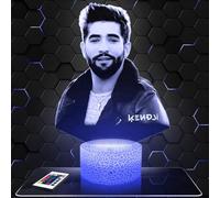 Lampephoto.fr - Lampe 3D Kendji G., Idée Cadeau Fan Chanson Française, Veilleuse Tactile Led Illusion, Effet Hologramme 3D, Idée Cadeau Noël Anniversaire Homme et Femme TOP