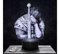 Lampephoto.fr - Lampe 3D Kingdom C. Delivrance 1 RPG Médiéval Jeux Vidéo Cadeau Geek Homme, Gamer, Veilleuse Tactile Led, Effet Hologramme 3D, Idée Cadeau Noël Anniversaire Homme Femme, Décoration