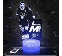 Lampephoto.fr - Lampe 3D L. Messi 2022 Joueur de Foot, Sport, Idée Cadeau Fan de Foot, Veilleuse Tactile Led Illusion, Effet Hologramme 3D, Cadeau Noël Anniversaire Garçon Fille TOP