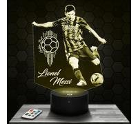 Lampephoto.fr - Lampe 3D L. Messi Joueur de Foot, Sport, Idée Cadeau Fan de Foot, Veilleuse Tactile Led Illusion, Effet Hologramme 3D, Cadeau Noël Anniversaire Garçon Fille TOP