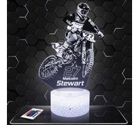 Lampephoto.fr - Lampe 3D M. Stewart Motocross Décoration Supercross, Idée Cadeau Homme Femme, Objet M.Stewart Motocross Veilleuse Adulte Déco Chambre, Idee Cadeau Noel Homme Femme Original