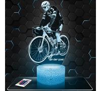 Lampephoto.fr - Lampe 3D M. Van der Poel Cyclisme Décoration Vélo Cycliste, Idée Cadeau Homme Femme, Objet Mathieu V Cyclisme Veilleuse LED Adulte Déco Chambre, Idee Cadeau Homme Femme Original, TOP